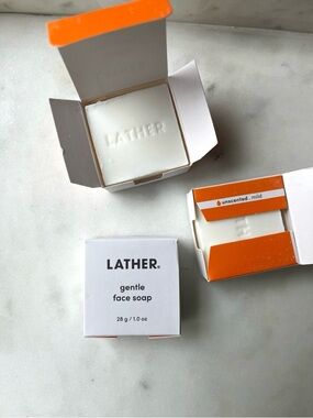 💜 SET OF 3, LATHER Gentle Face Soap NWT